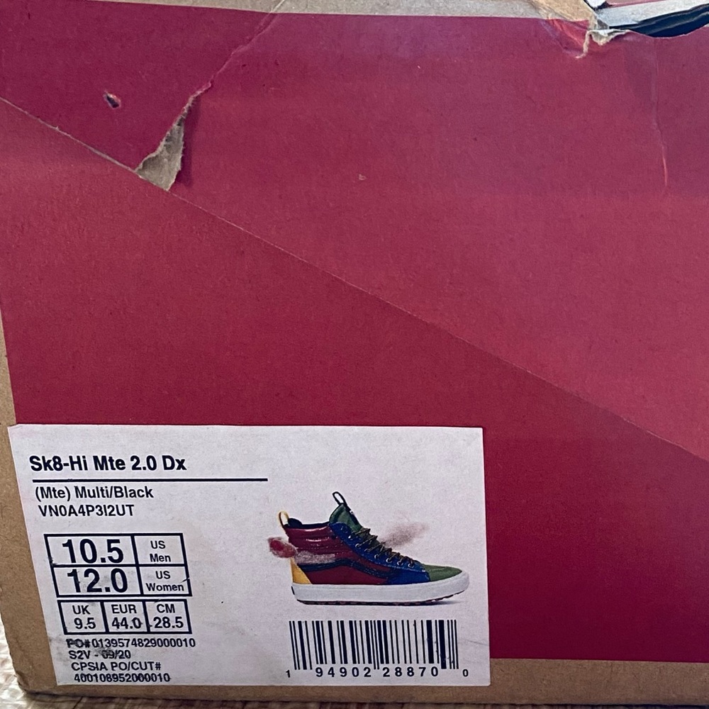 Vans Sk8-Hi MTE 2.0 DX Multi Color Block High Top Skate Shoes Sneakers